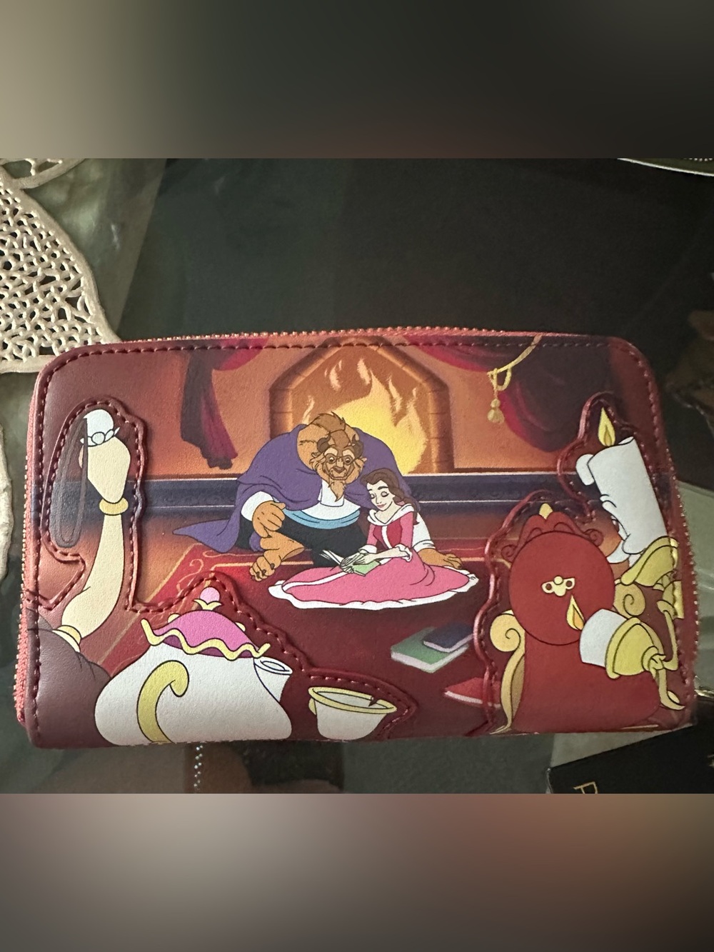Disney-Inspired Loungefly beauty & the beast Pink Storybook Wallet NWT